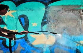 Brush it on in thick layers over the bricks and mortar, wait for several minutes and use a wire brush to scrub it off. How To Remove Graffiti From Brick And Concrete Sidewalks Prosoco