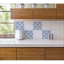 sticker carrelage mural palmes bleues 20 cm x 20 cm leroy merlin