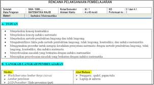 Kaitan penilaian ini erat hubunga. Download Rpp 1 Lembar Matematika Sma Kelas 11 Semester 1 Situs Guru