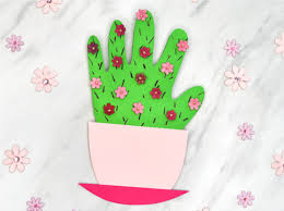 Get creative with these diy card ideas! Handprint Cactus Diy Mother S Day Card