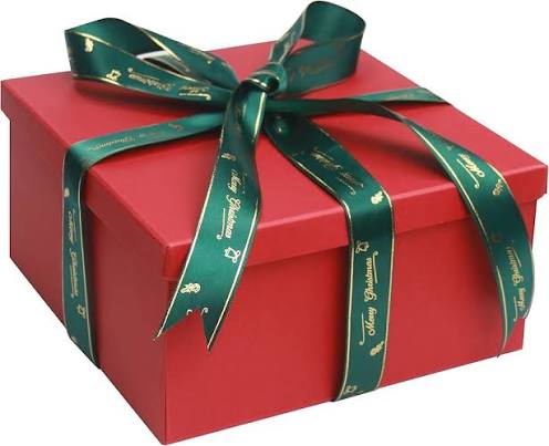 Red Gift Box with Green Ribbon