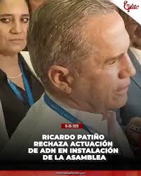 El exministro Ricardo Patiño calificó como “ilegal” la actuación de la  bancada oficialista Acción Democrática Nacional (ADN) durante la  instalación de la nueva Asamblea Nacional. Según Patiño, se vulneraron los  procedimientos legislativos
