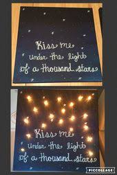 Kiss Me Under The Light Of A Thousand Stars Lighted Canvas Lighted Canvas Presents For Boyfriend Diy Christmas Gifts