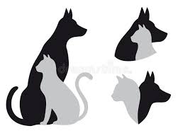 Cat And Dog Vector Vector Illustration Cat And Dog Tattoo Animal Line Drawings Dog Illustration