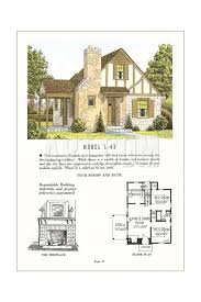 Tudor Style Model House And Floor Plan Art Print Art Com In 2020 Floor Plans Vintage House Plans House Floor Plans