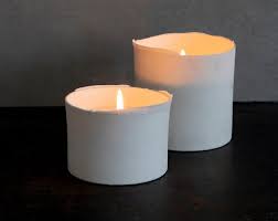 Can be used as a candle holder or accent piece for home decor. White Porcelain Candle And A Holder Candle Holder Mold Etsy Candles Porcelain Candle Tea Light Candles