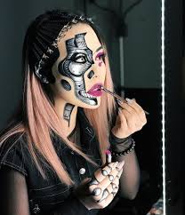 Predict Your Future By Inventing It Bts Of My 2nd Day With Glamcorofficial Using Mimi C Creative Halloween Makeup Halloween Makeup Looks Robot Makeup