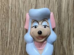 Vintage 1988 Happy Meal Toy Oliver & Company Georgette Rubber Dog Poodle  Figure