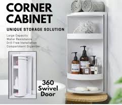 A corner cabinet allows you to store your bathroom essentials in the bathroom and eliminates the a corner cabinet is the perfect solution to a crowded bathroom without taking up a lot of room. Bathroom Corner Cabinet Revolving Buy Online At Best Prices In Pakistan Daraz Pk