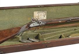 On target sporting arms is the destination for sporting shooters. A Cased 12 Bore Single Barrelled Flintlock Sporting Gun