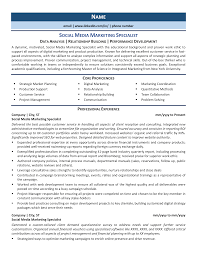 Social Media Marketing Specialist Resume Example 2021 Tips