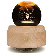 Find music box from a vast selection of vanity accessories. Fastdeng 3d Music Box K9 Crystal Ball Musical Box Dimmable With Warm White Cool White Rotatable For Birthday Christmas Valentine S Day Beautiful Elk Buy Online In Macau At Macau Desertcart Com Productid 147794132