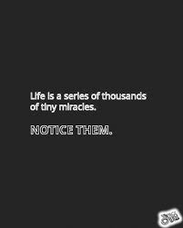 Life Is A Series Of Thousands Of Tiny Miracles Quotes Nicewisewords Words Wise Words Wise