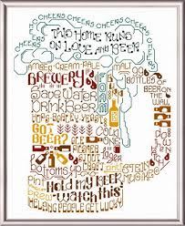19w х 29h cm 20 solid colors + 12 blends of them, dmc used stitches: Let S Drink Beer Cross Stitch Pattern By Ursula Michael Crosstitch Com