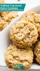 Salted Caramel Keto Chow Cookies Recipe Keto Cookies Keto Dessert Recipes Keto Chocolate Chip Cookies
