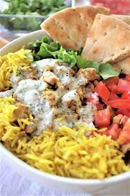 Street Cart Style Chicken And Rice Easy Mediterranean Recipe Recipe Easy Mediterranean Recipes Mediterranean Recipes Recipes