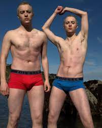 Jedward strip to their underpants for a dip in the sea | The Sun