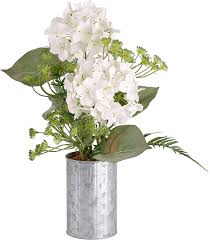 Check spelling or type a new query. Buy Teresa S Collections Artificial Hydrangea Flower With Metal Vase Faux Plant Bouquets In Planter Pot Farmhouse Fake Flower Arrangements For Indoor Outdoor Home Living Room Table Centerpieces Decor Online In Turkey B081gpg79x