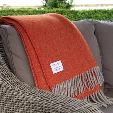 Surya turner throw blanket in burnt orange. Burnt Orange Wool Throw Tom Lane