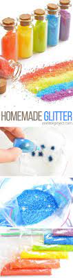 How To Make Homemade Glitter Recipe Homemade Glitter Glitter Crafts Glitter Projects