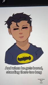 damian wayne so tiny #damianwayne #dcfanart #damianwaynerobin #batman