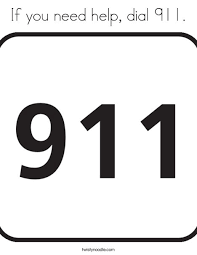 High quality 911 operator gifts and merchandise. If You Need Help Dial 911 Coloring Page Twisty Noodle