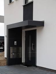 Vordach Fur Haustur Eingangsuberdachung Mit Integrierter Klingelanlage Und Briefkasten Farblich An Das Design Des Hausturuberdachung Vordach Haustur Vordach