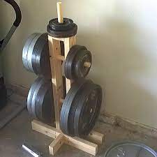 Diy Weight Plate Tree For Under 20 Garage Gym Reviews Diy Home Gym Workout Room Home Homemade Gym Equipment