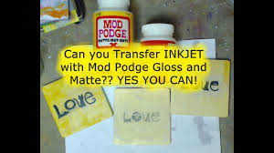 Perfect for making wood wall photos! Can You Transfer Inkjet With Mod Podge Gloss And Matte On Wood Youtube