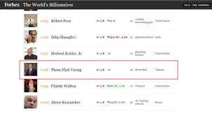 Vietnam's richest man among 200 richest people in the world - VnExpress  International