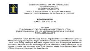 Lowongankerja15.com, lowongan kerja cpns kemenkumham. Sistem Kelulusan Dan Contoh Surat Lamaran Cpns 2019 Kemenkumham Pendidikan Belajar Hukum