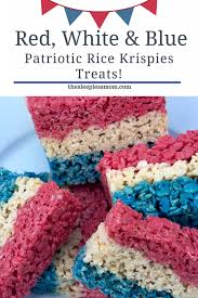 Red White Blue Rice Krispies Treats Rice Krispie Treats Krispie Treats Rice Krispies