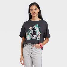 Choose from contactless same day delivery, drive up and more. Women S Def Leppard Floral Print Short Sleeve Graphic T Shirt Vintage Black Target