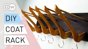 Drill pocket holes before inserting the galvanized screws, to prevent the wood from splitting. Diy Coat Rack Out Of Clothes Hangers Youtube