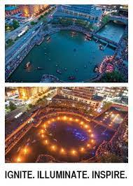 Aerial Ignite Illuminate Inspire Postcard The Waterfire Store Illuminations Aerial Postcard