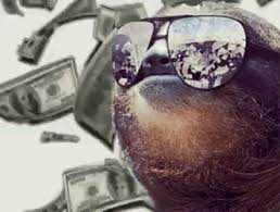 Give a chocolate box of money! Funny Sloth Money Falling Glasses Gif Gfycat
