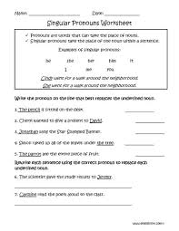 Pronouns Worksheets Singular And Plural Pronouns Worksheets Pronoun Worksheets Singular And Plural Pronoun Antecedent Agreement