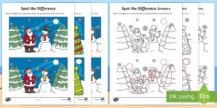 Maybe you would like to learn more about one of these? Christmas Spot The Difference Worksheet Activity