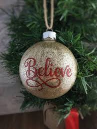 Believe Ornament Glitter Christmas Ornament Faith Ornament Christmas Ornaments Glitter Christmas Glitter Ornaments