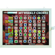 kids done right my weekly chores pink elephants magnetic dry