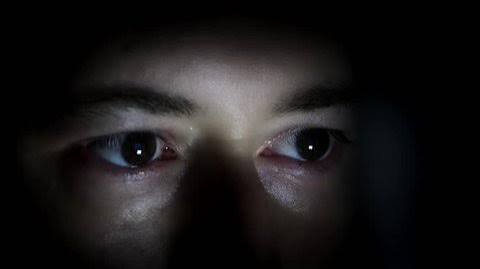 Man Hidden Dark Light Eyes Scared Stock Footage Video (100% Royalty-free)  14422627 | Shutterstock