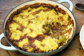 American favorite shepherd's pie recipe, casserole with ground beef, vegetables such as carrots, corn, and peas, topped with mashed potatoes. Quorn Mince And Left Over Veg Shepherds Pie Dom In The Kitchen