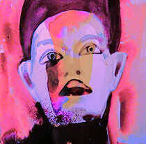 Doris Schmitz: Artistic portrait. Art Print, Canvas