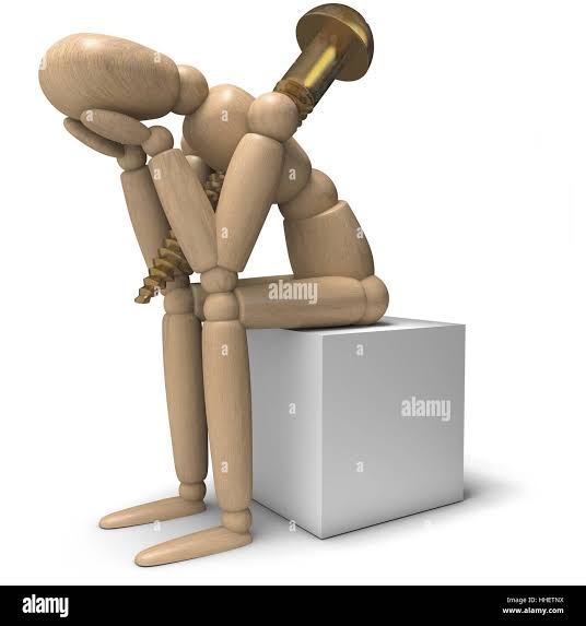 screw, victim, depression, despair, unhappy, wooden, figurine, screwed,  screw Stock Photo - Alamy