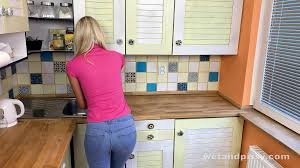 Claudia in the Kitchen by Wet and Pissy: Blonde Porn by FapHouse