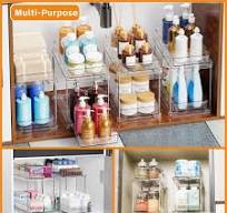 Amazon.com: Yieach 2 Pack 2 Tier Pull Out Drawers for ...