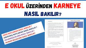E okul karne bakma nasıl olur? Eokul Dan Karneye Nasil Bakilir E Karne Goruntuleme Youtube
