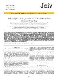 Globally, approximately 80 million units of blood are donated each year. Pdf Addressing The Challenges And Issues Of Blood Donation Via Ubiquitous Computing