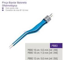 Pinça Bipolar Baioneta Oftalmológica 10cm ponta reta ...