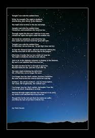 Tonight I Can Write The Saddest Lines By Pablo Neruda Poems Love Her Feelings